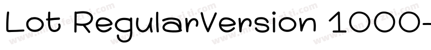 Lot RegularVersion 1000字体转换